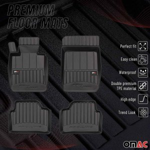 BMW 3 SERIES Floor Mat - Omac - Proline Premium TPE 4 Pcs - Black - '06-'11 BMW 3 SERIES Floor Mat - Omac - Proline Premium TPE 4 Pcs - Black - '06-'11
